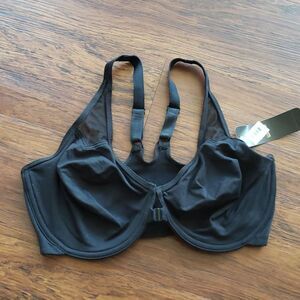 Wacoal Black Front Clasp Bra Size 36DD New Chic Edgy Feminine Dainty Whimsigoth